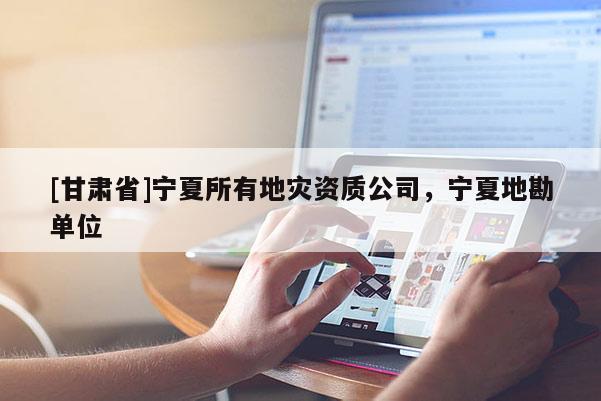 [甘肃省]宁夏所有地灾资质公司，宁夏地勘单位