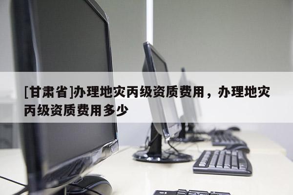 [甘肃省]办理地灾丙级资质费用，办理地灾丙级资质费用多少