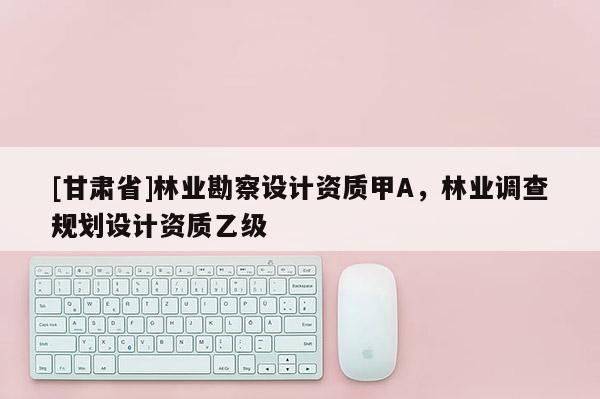 [甘肃省]林业勘察设计资质甲A，林业调查规划设计资质乙级