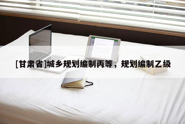[甘肃省]城乡规划编制丙等，规划编制乙级
