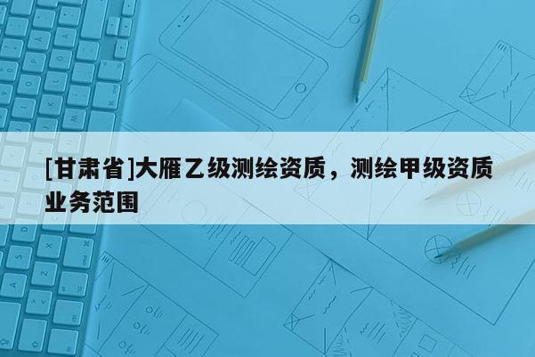 [甘肃省]大雁乙级测绘资质，测绘甲级资质业务范围