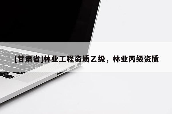 [甘肃省]林业工程资质乙级，林业丙级资质