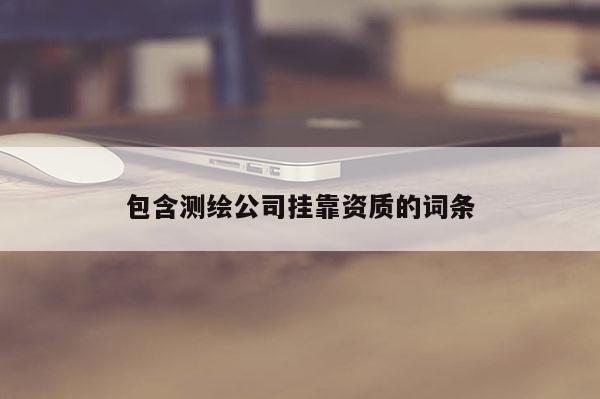 包含测绘公司挂靠资质的词条
