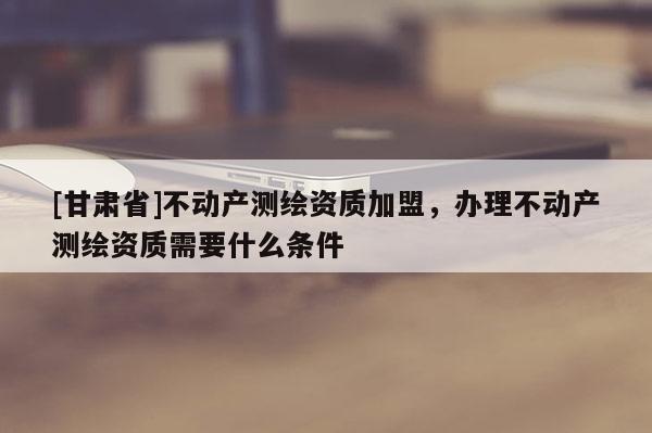[甘肃省]不动产测绘资质加盟，办理不动产测绘资质需要什么条件