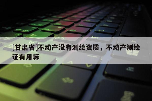 [甘肃省]不动产没有测绘资质，不动产测绘证有用嘛
