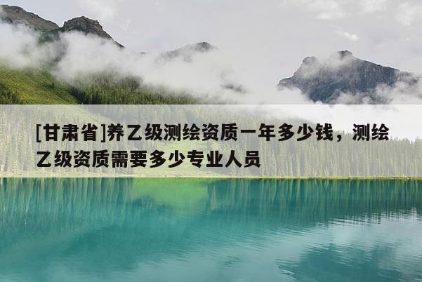 [甘肃省]养乙级测绘资质一年多少钱，测绘乙级资质需要多少专业人员