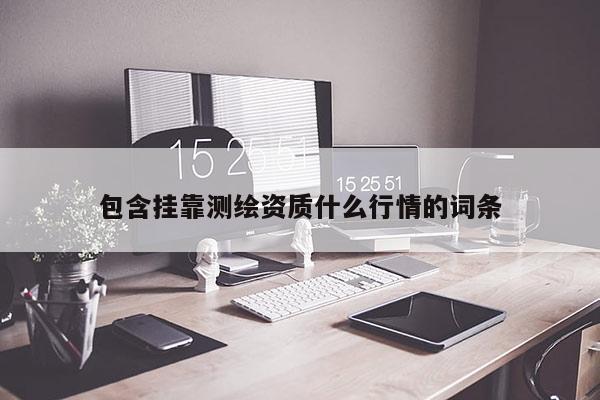 包含挂靠测绘资质什么行情的词条