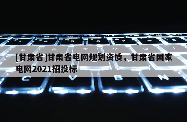 [甘肃省]甘肃省电网规划资质，甘肃省国家电网2021招投标